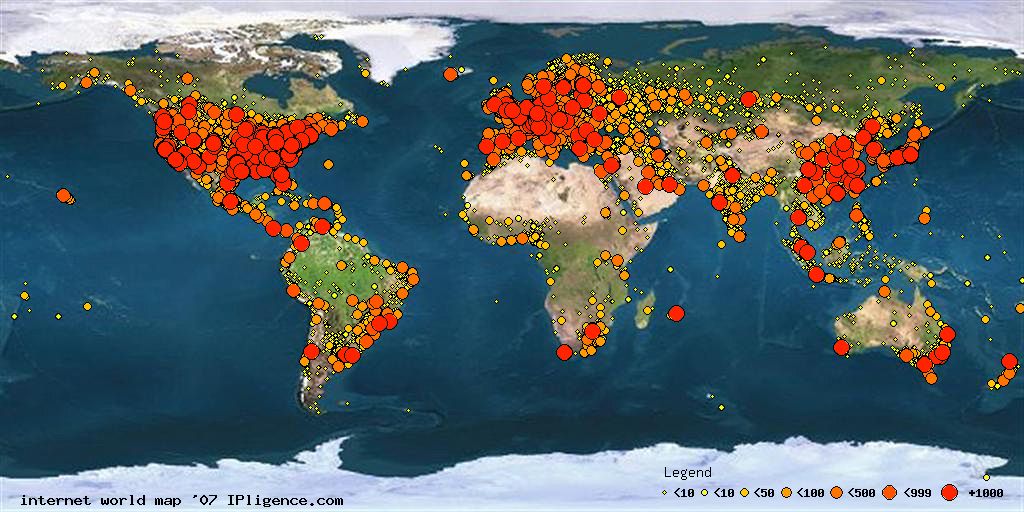 Internet World Map 2009